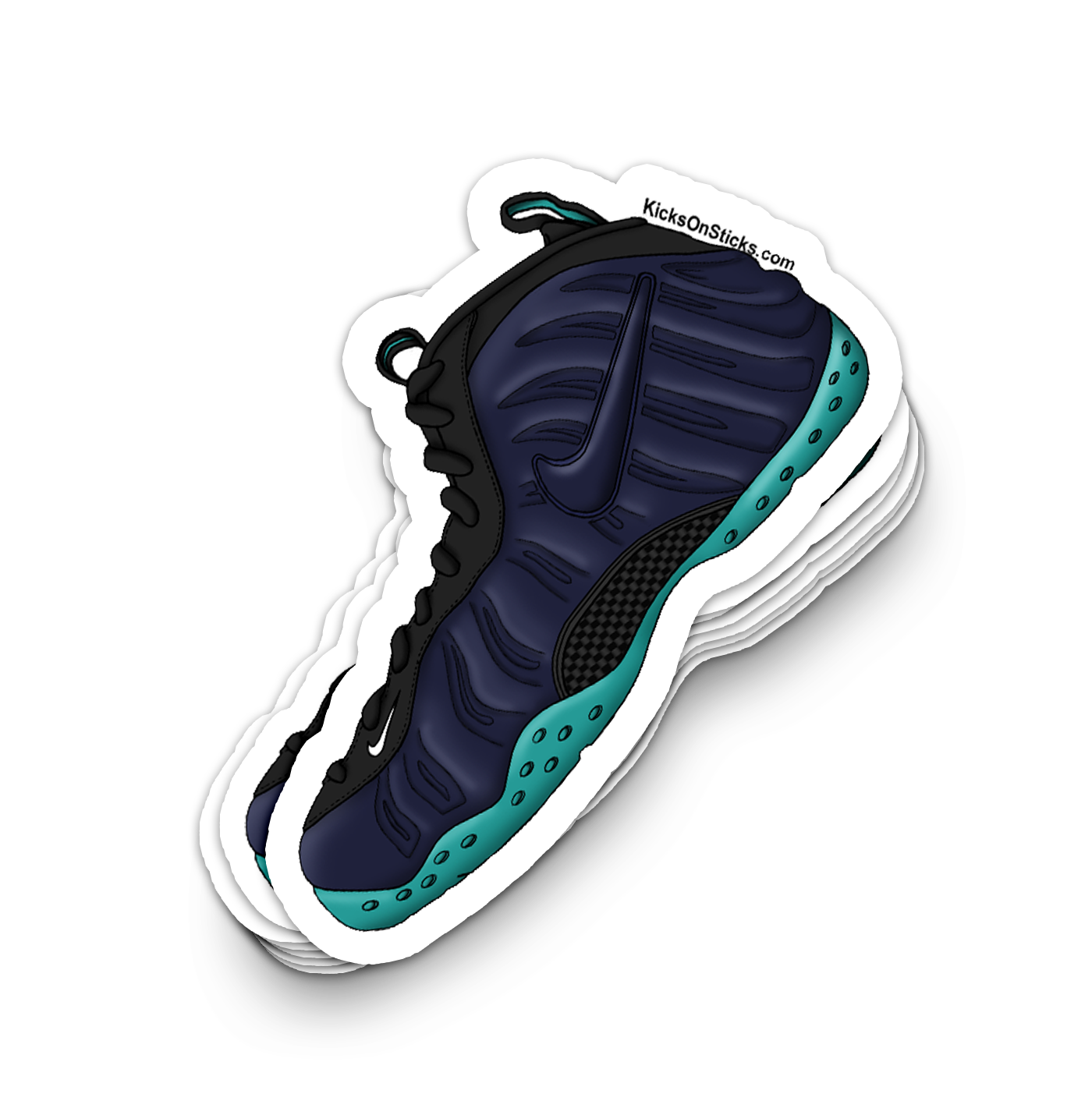 Foamposite Pro "Dark Obsidian" Sneaker Sticker