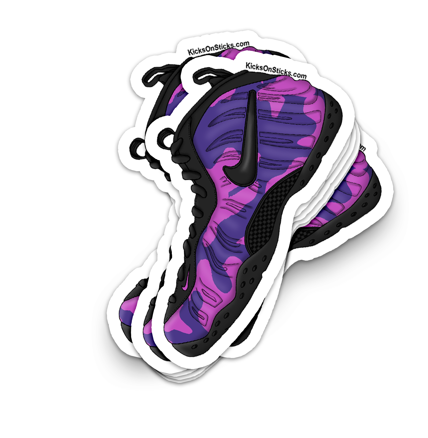 Foamposite Pro "Purple Camo" Sneaker Sticker