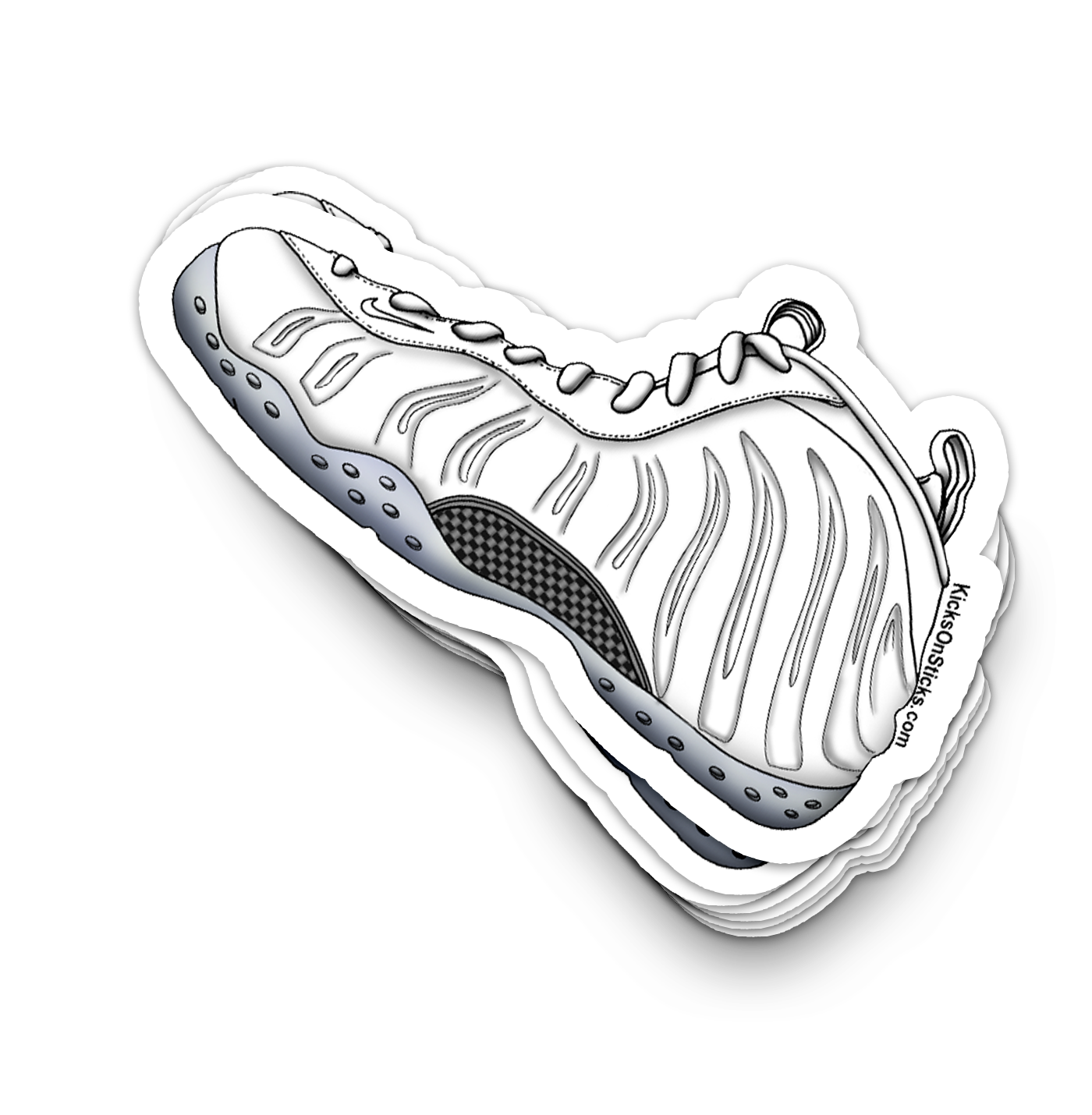 Foamposite "White Out" Sneaker Sticker