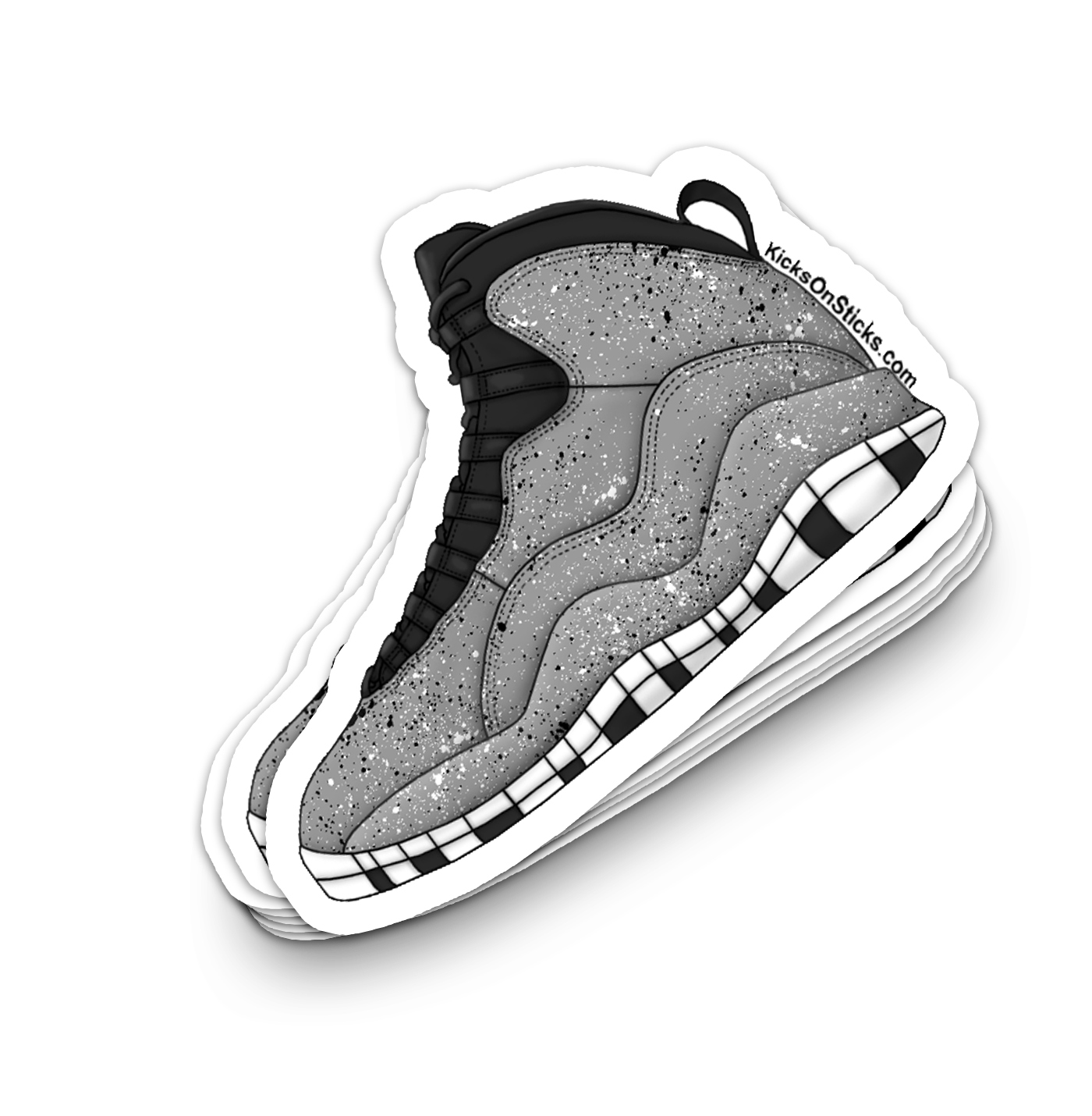Jordan 10 "Light Smoke" Sneaker Sticker