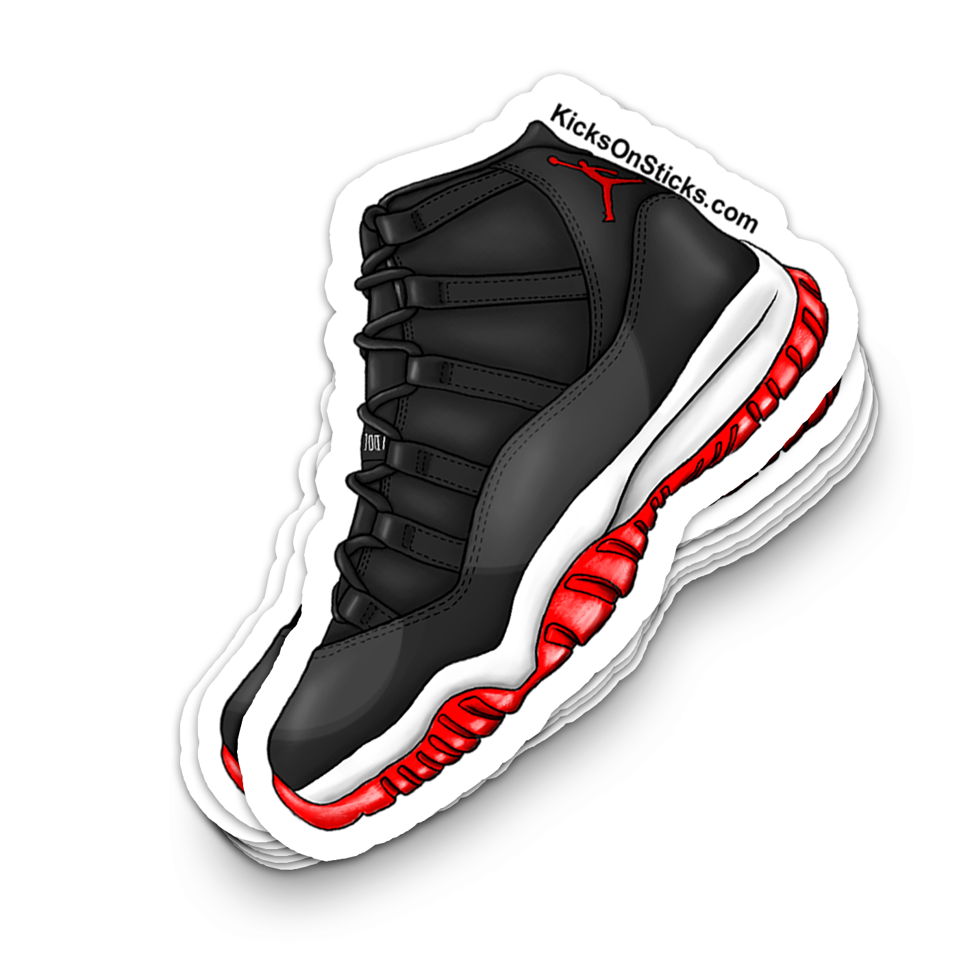 Jordan 11 "Bred" Sneaker Sticker