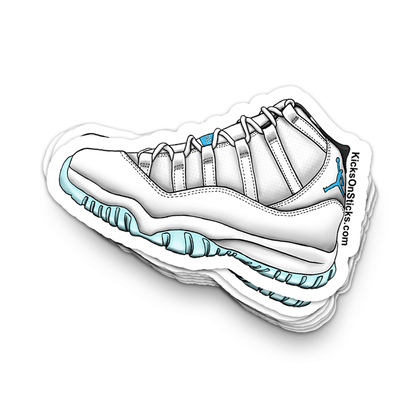 Jordan 11 "Columbia" Sneaker Sticker