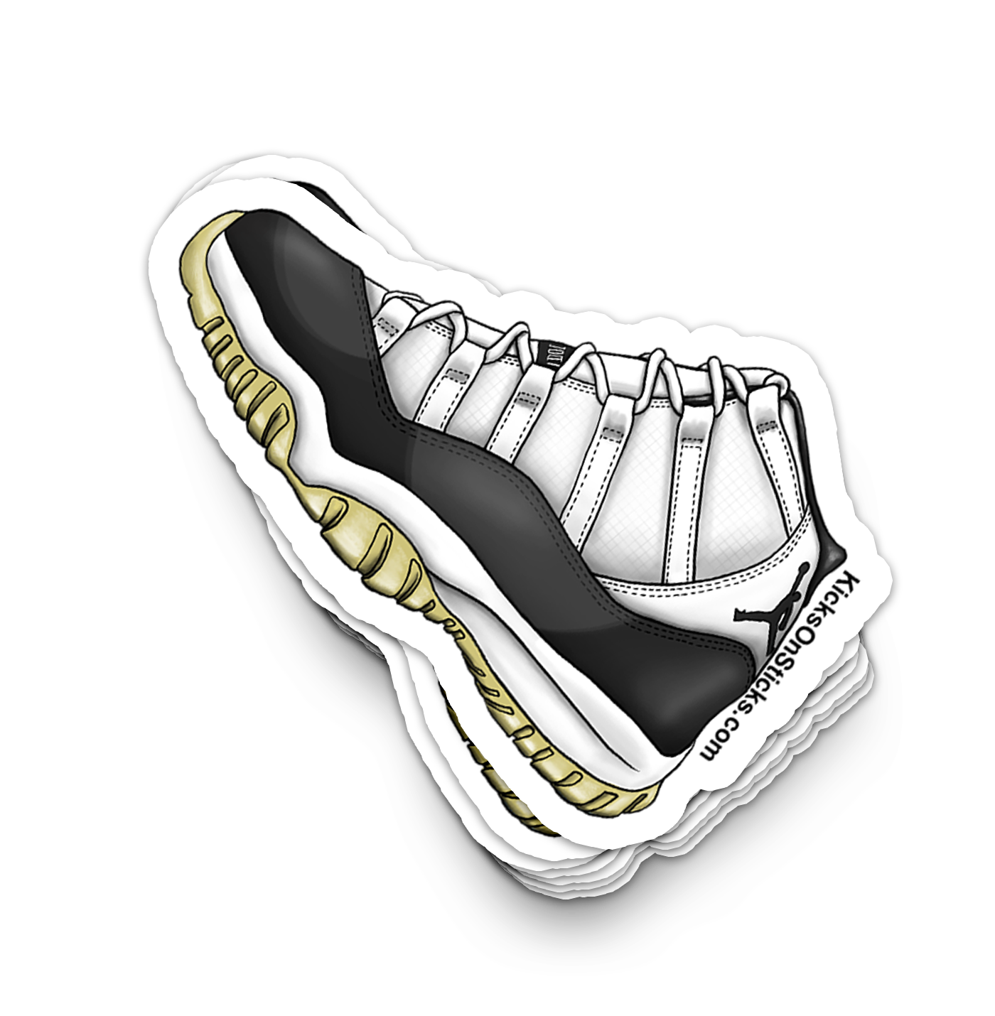 Jordan 11 "Concord" Sneaker Sticker Aged