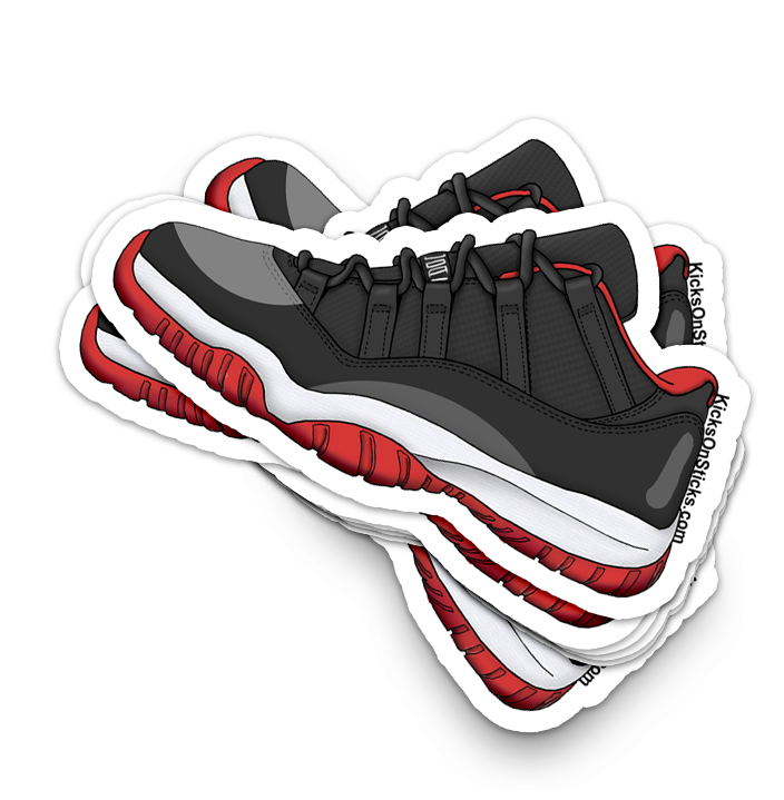 Jordan 11 Low "Bred" Sneaker Sticker
