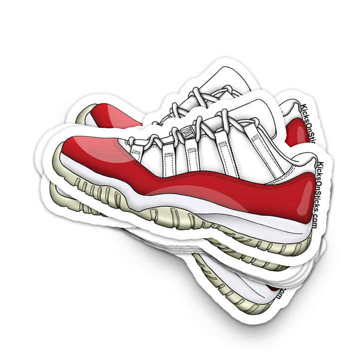 Jordan 11 Low "Patent Red" Sneaker Sticker