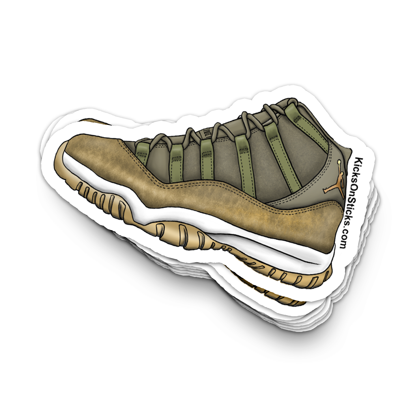 Jordan 11 "Olive Lux" Sneaker Sticker