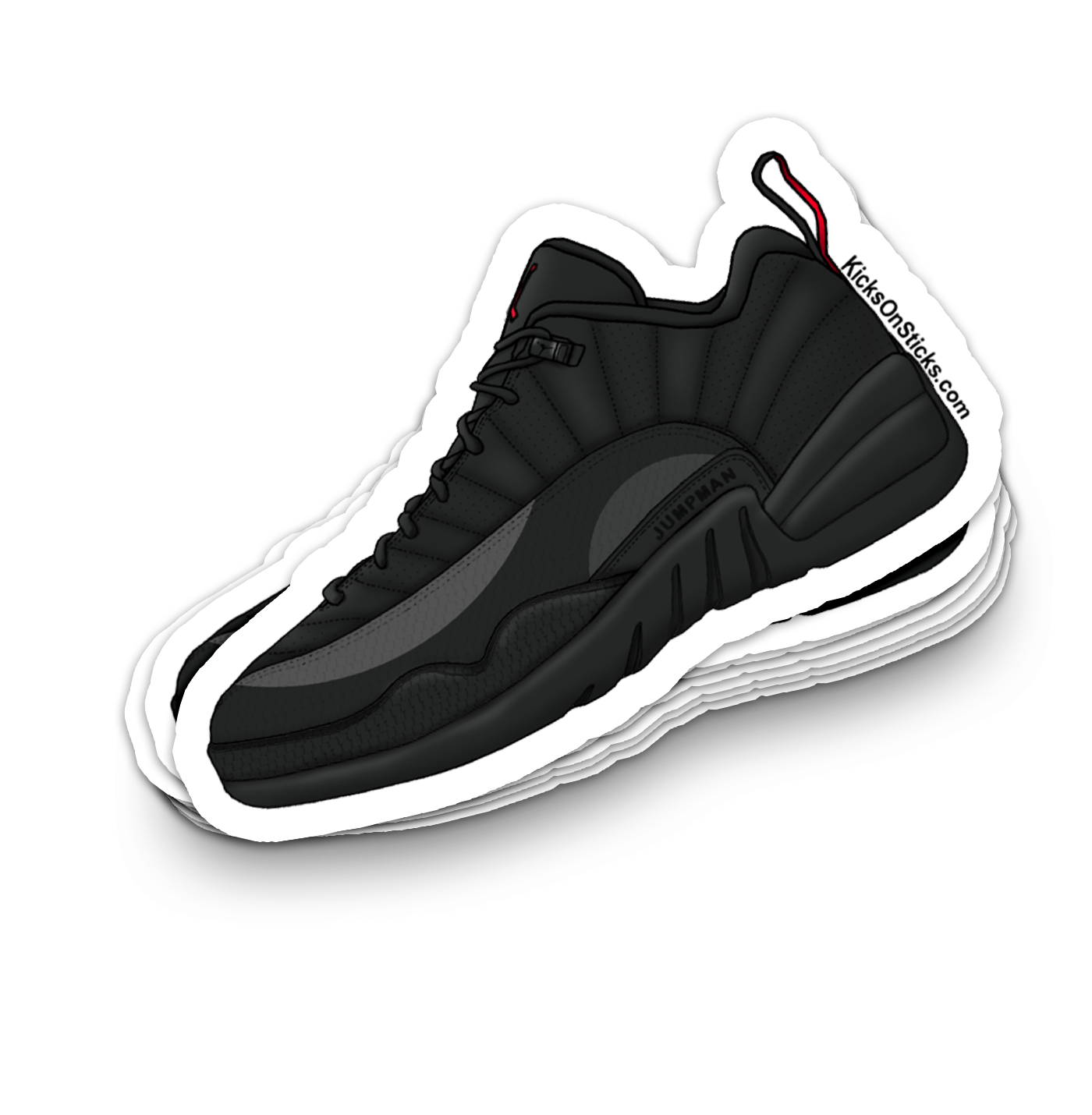 Jordan 12 Low "Black Patent" Sneaker Sticker