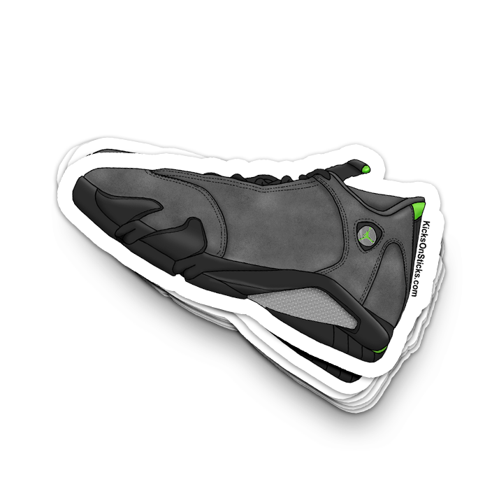 Jordan 14 "Chartreuse Graphite" Sneaker Sticker