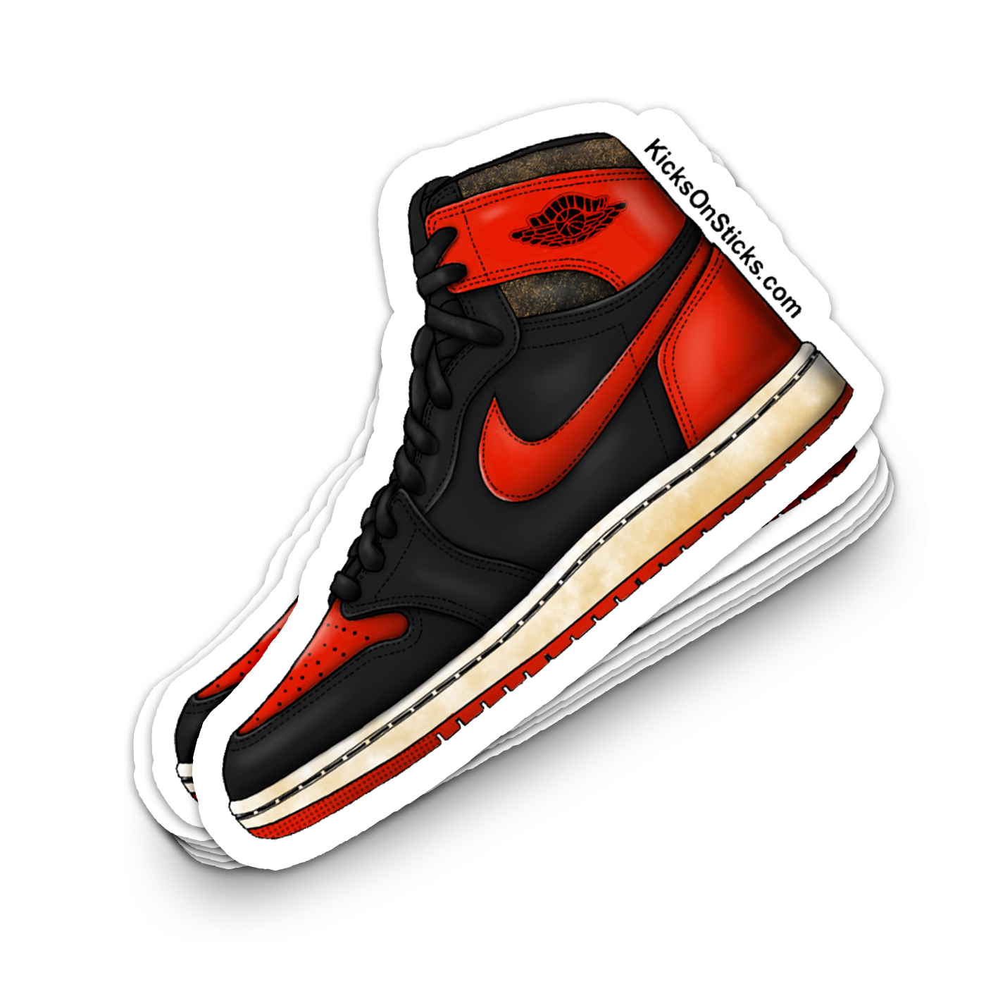 Jordan 1 "Bred Aged" Sneaker Sticker