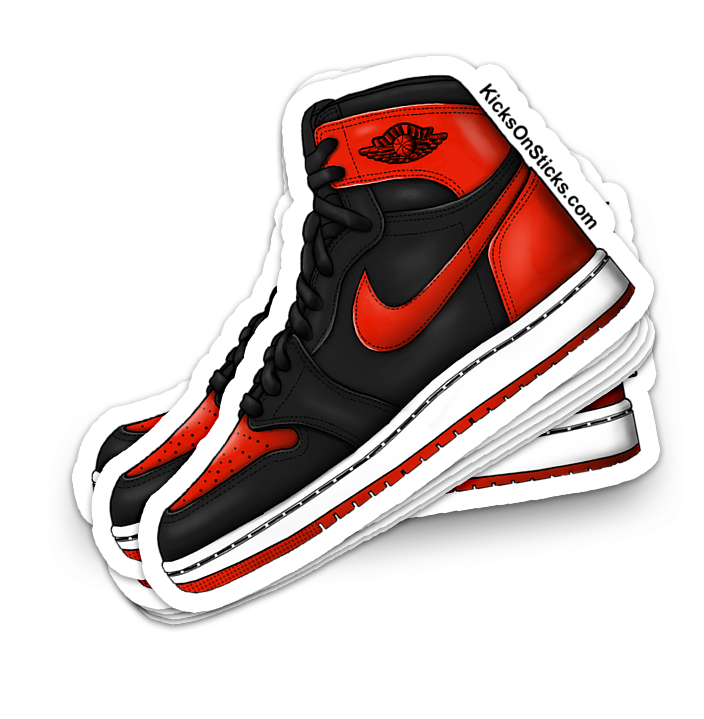 Jordan 1 "Bred" Sneaker Sticker