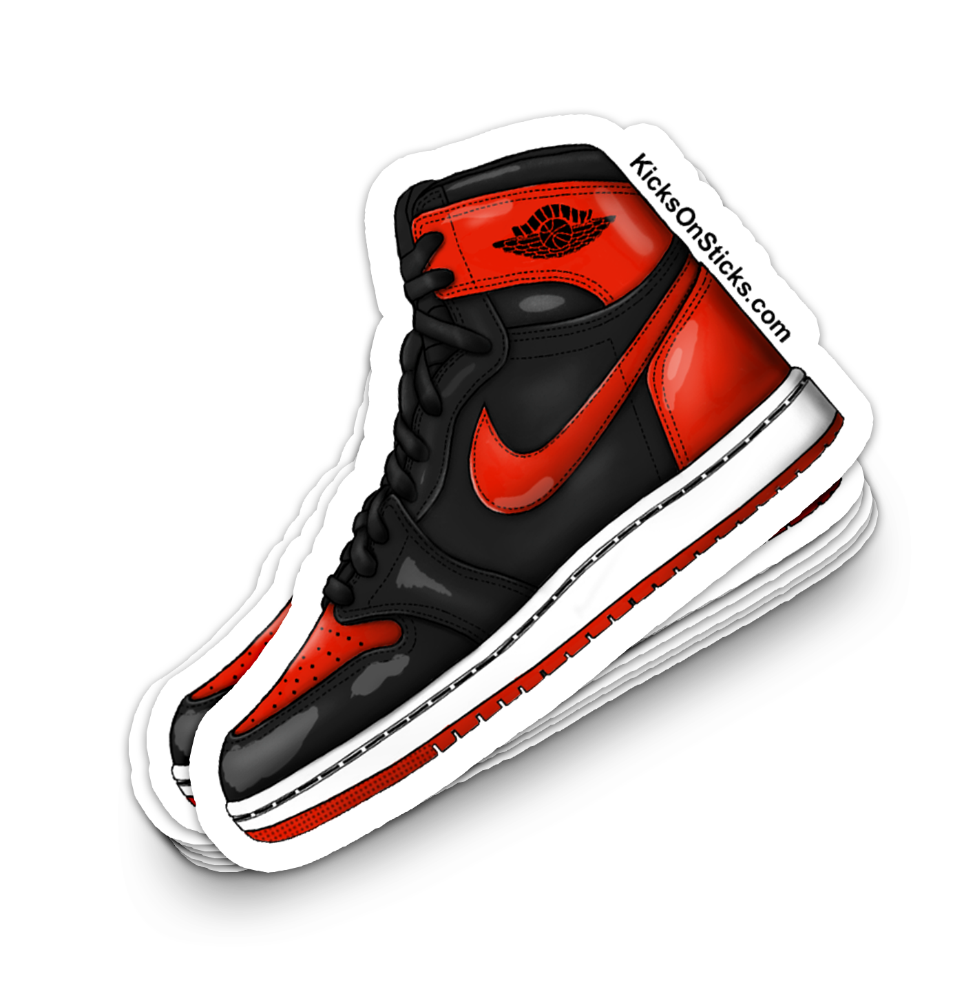 Jordan 1 "Bred Patent" Sneaker Sticker
