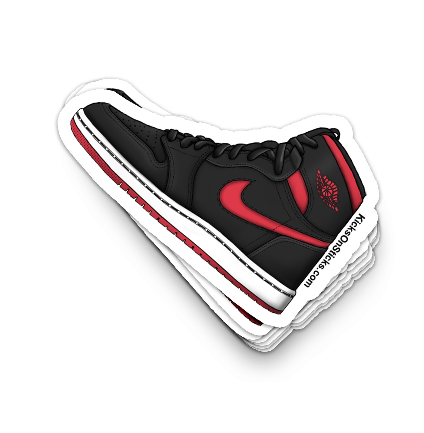 Jordan 1 CMFT "Black University Red" Sneaker Sticker