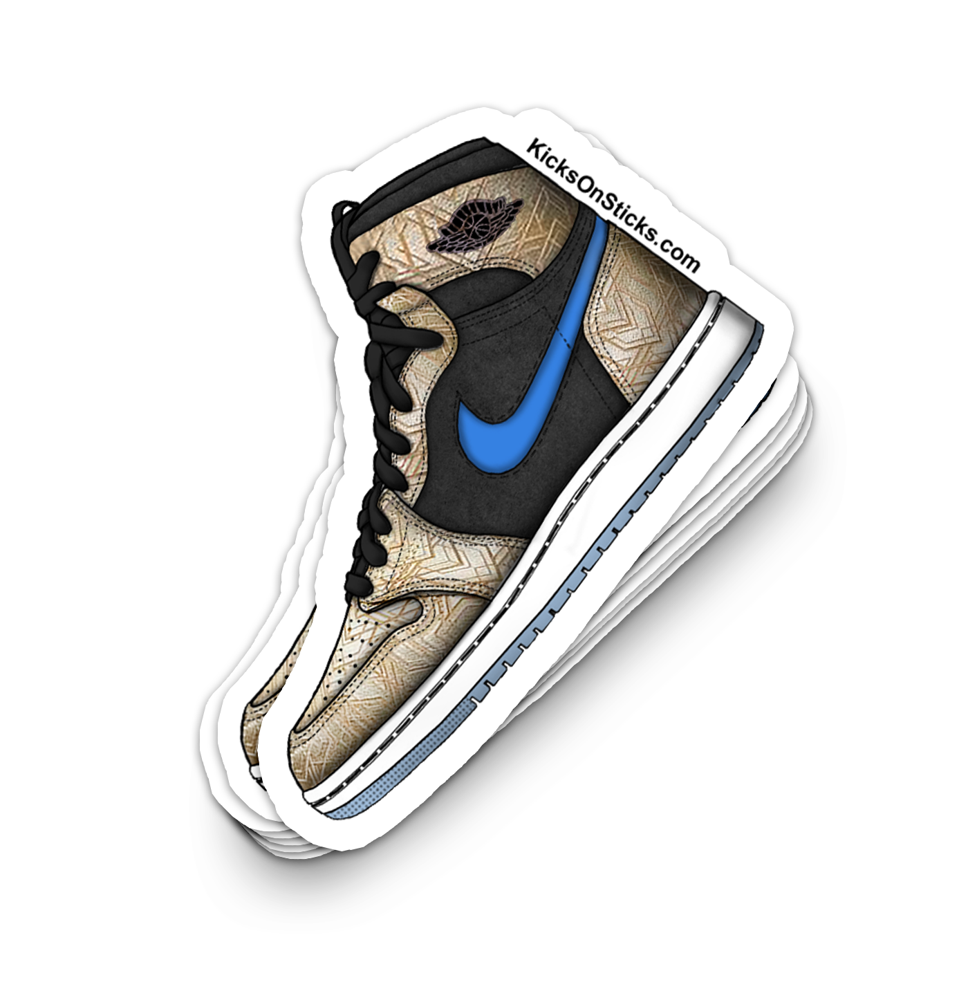 Jordan 1 CMFT "Laser Gold" Sneaker Sticker