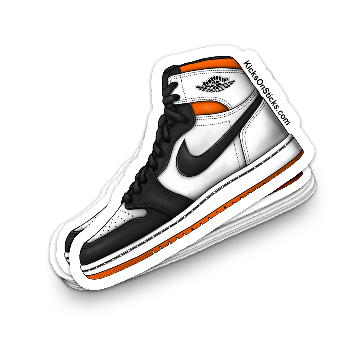 Jordan 1 "Electro Orange" Sneaker Sticker