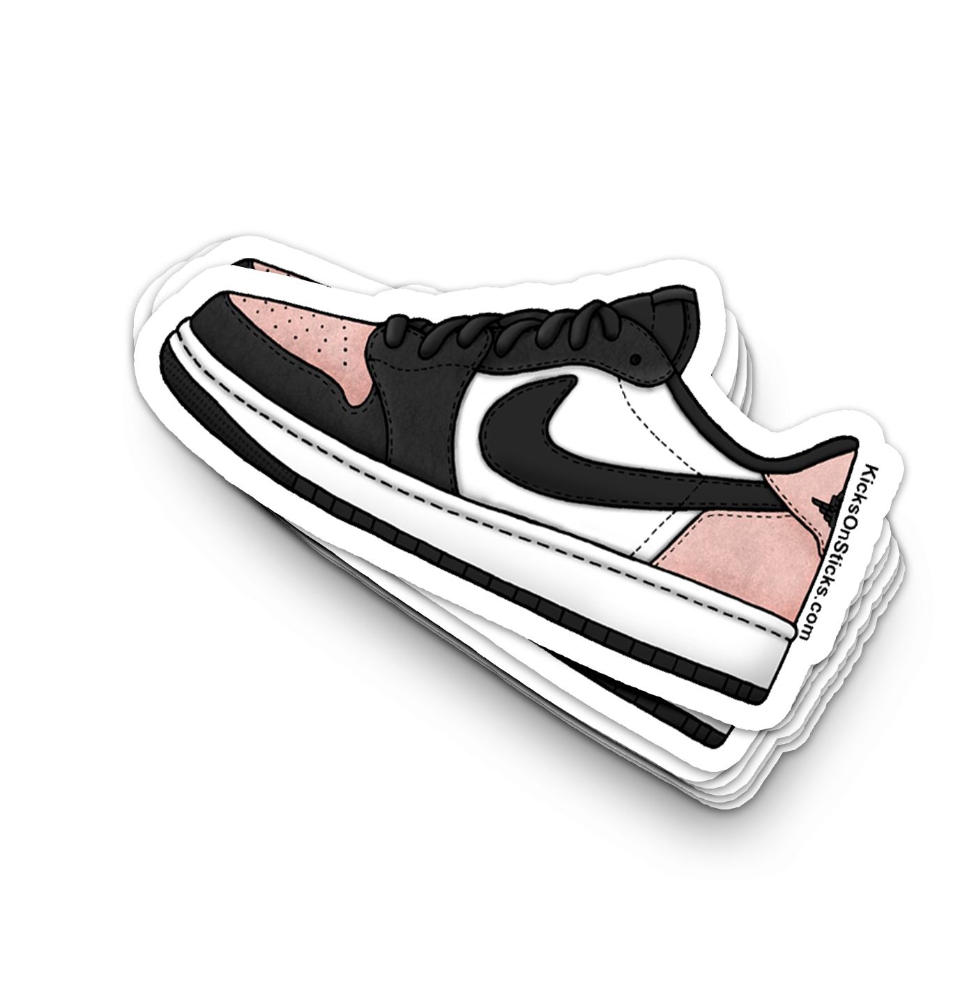 Jordan 1 Low "Bleached Coral" Sneaker Sticker