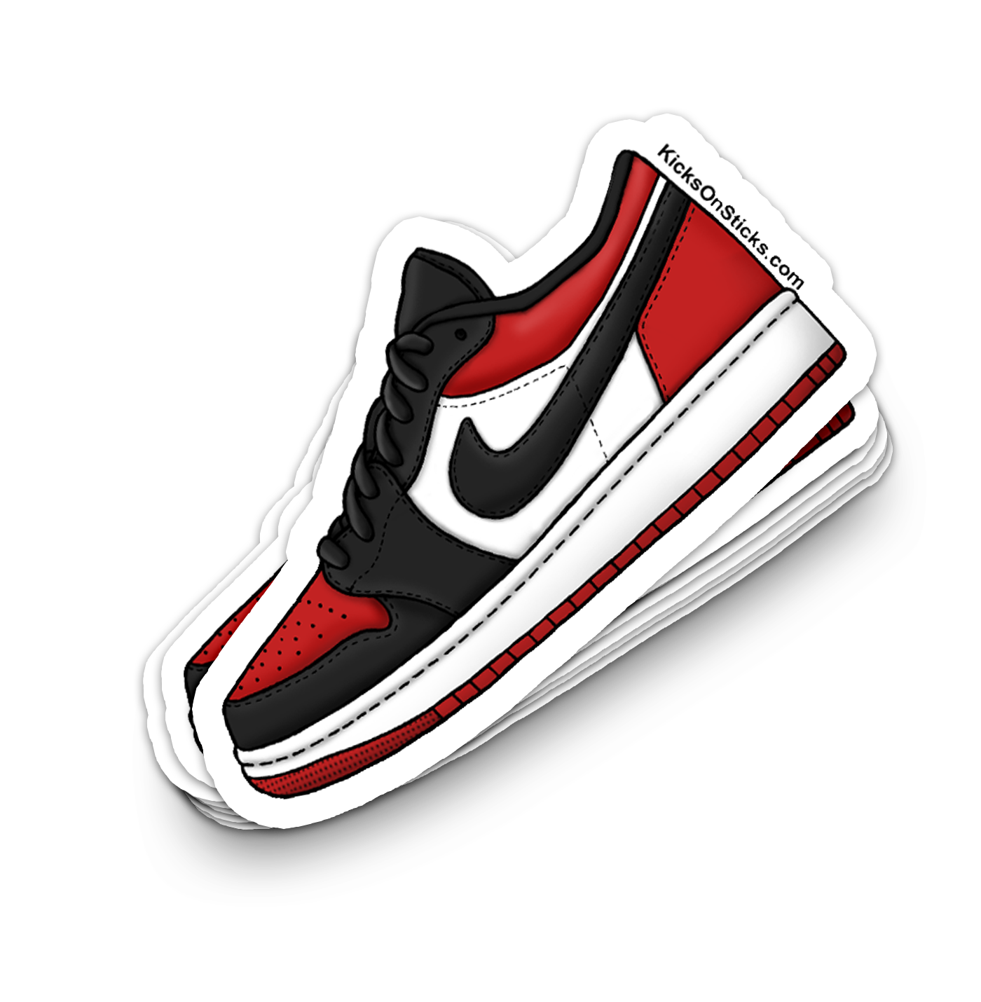 Jordan 1 Low "Bred Toe" Sneaker Sticker
