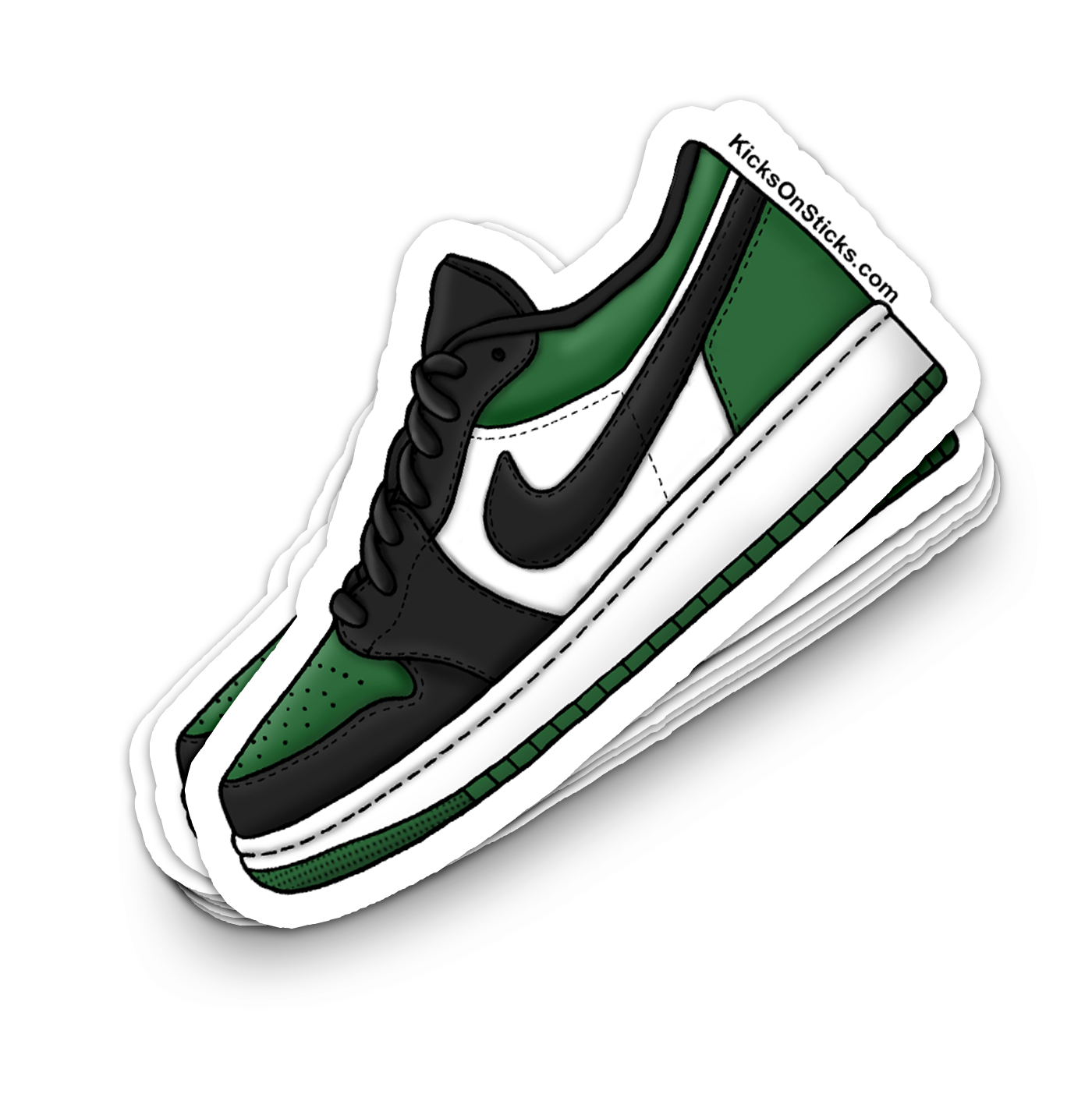 Jordan 1 Low "Green Toe" Sneaker Sticker