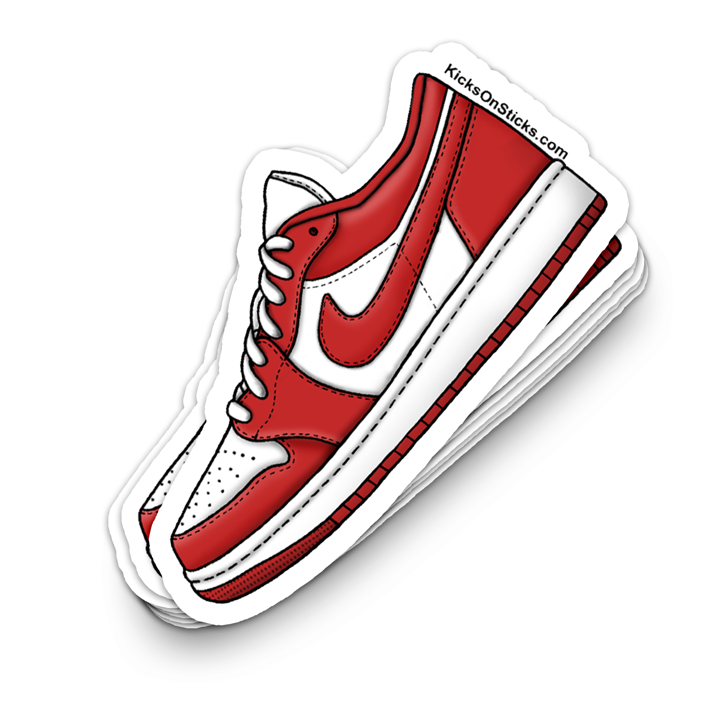 Jordan 1 Low "Gym Red" Sneaker Sticker