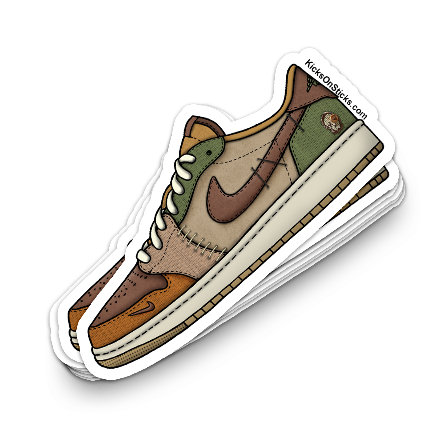 Jordan 1 Low "Voodoo" Sneaker Sticker