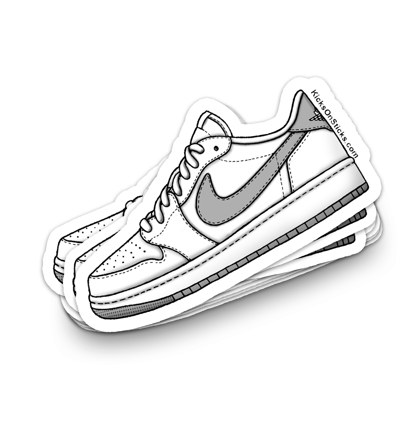 Jordan 1 Low "White Neutral Grey" Sneaker Sticker