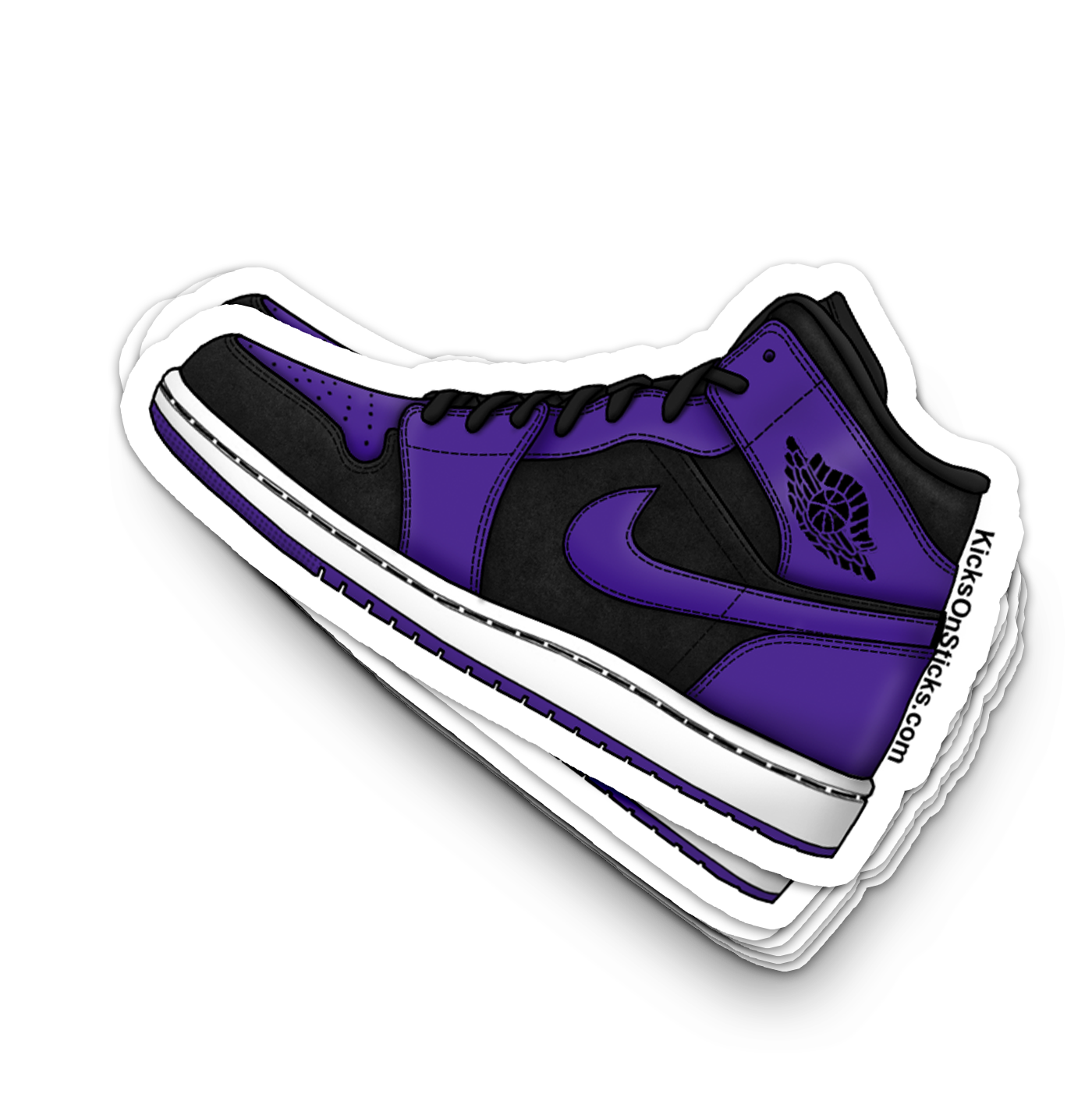 Jordan 1 Mid "Black Dark Concord" Sneaker Sticker