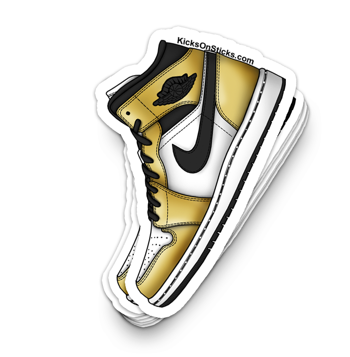 Jordan 1 Mid "Metallic Gold" Sneaker Sticker