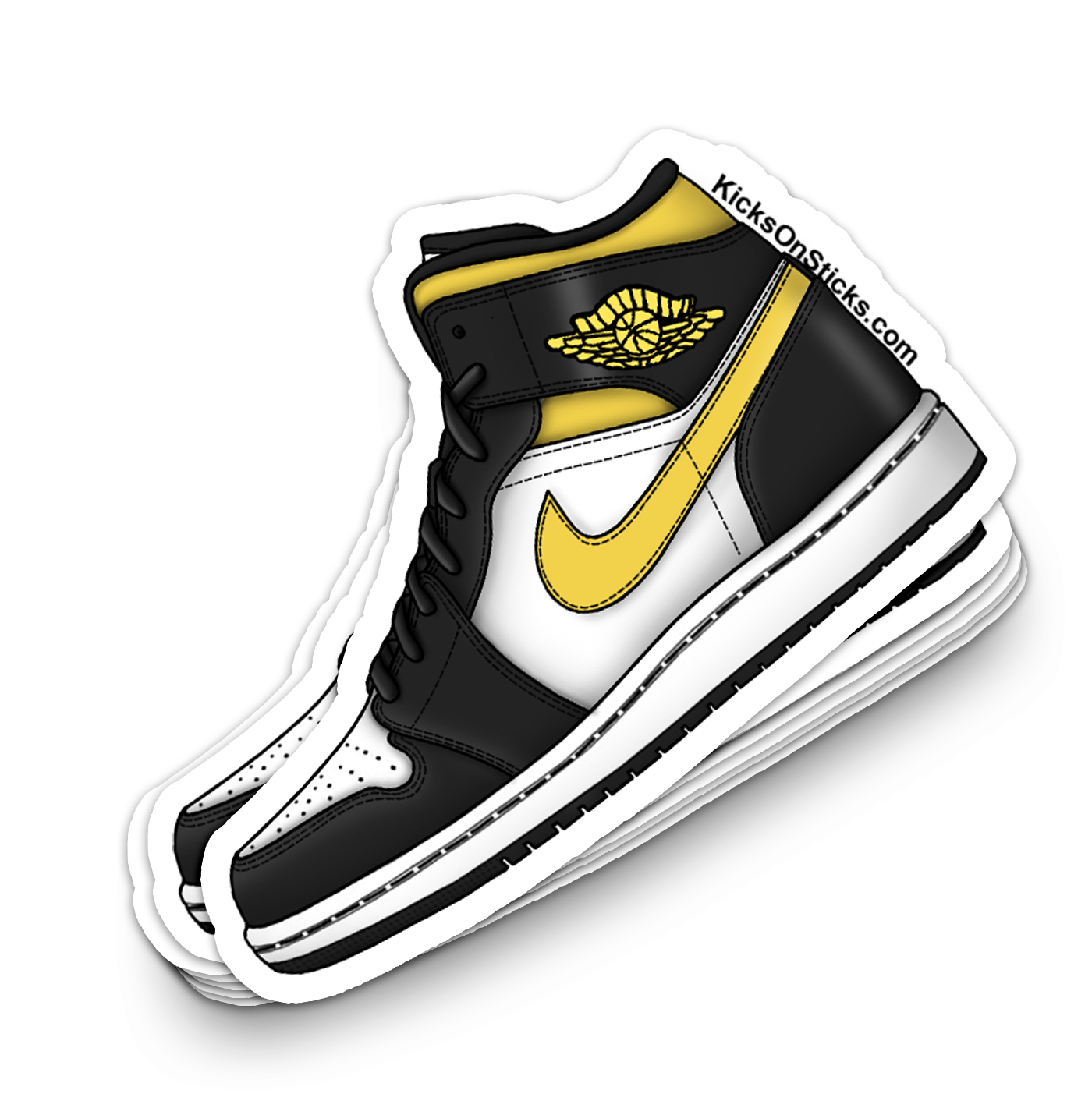 Jordan 1 Mid "Pollen" Sneaker Sticker