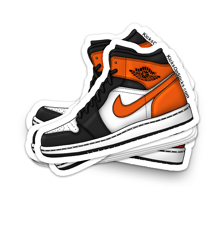 Jordan 1 Mid "Shattered Backboard" Sneaker Sticker