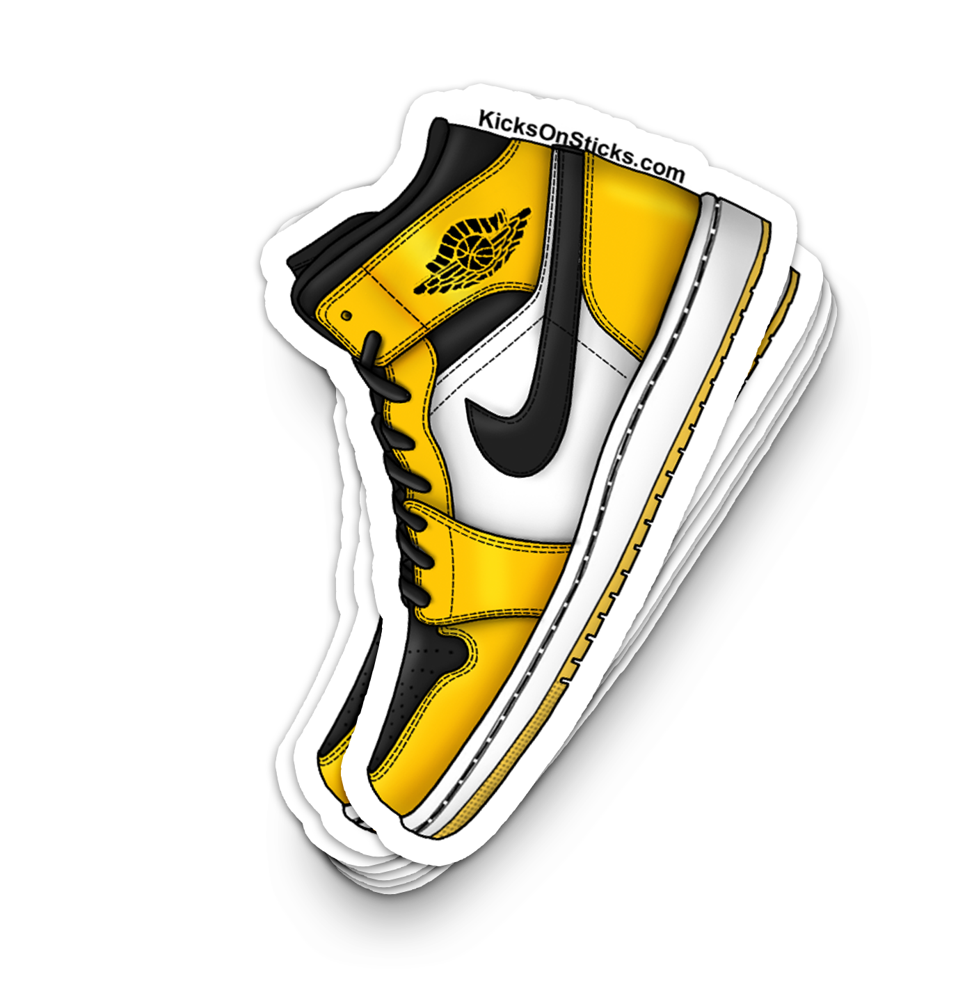 Jordan 1 Mid "Taxi" Sneaker Sticker
