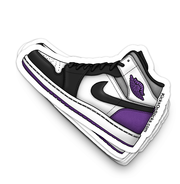 Jordan 1 Mid "Union Purple" Sneaker Sticker