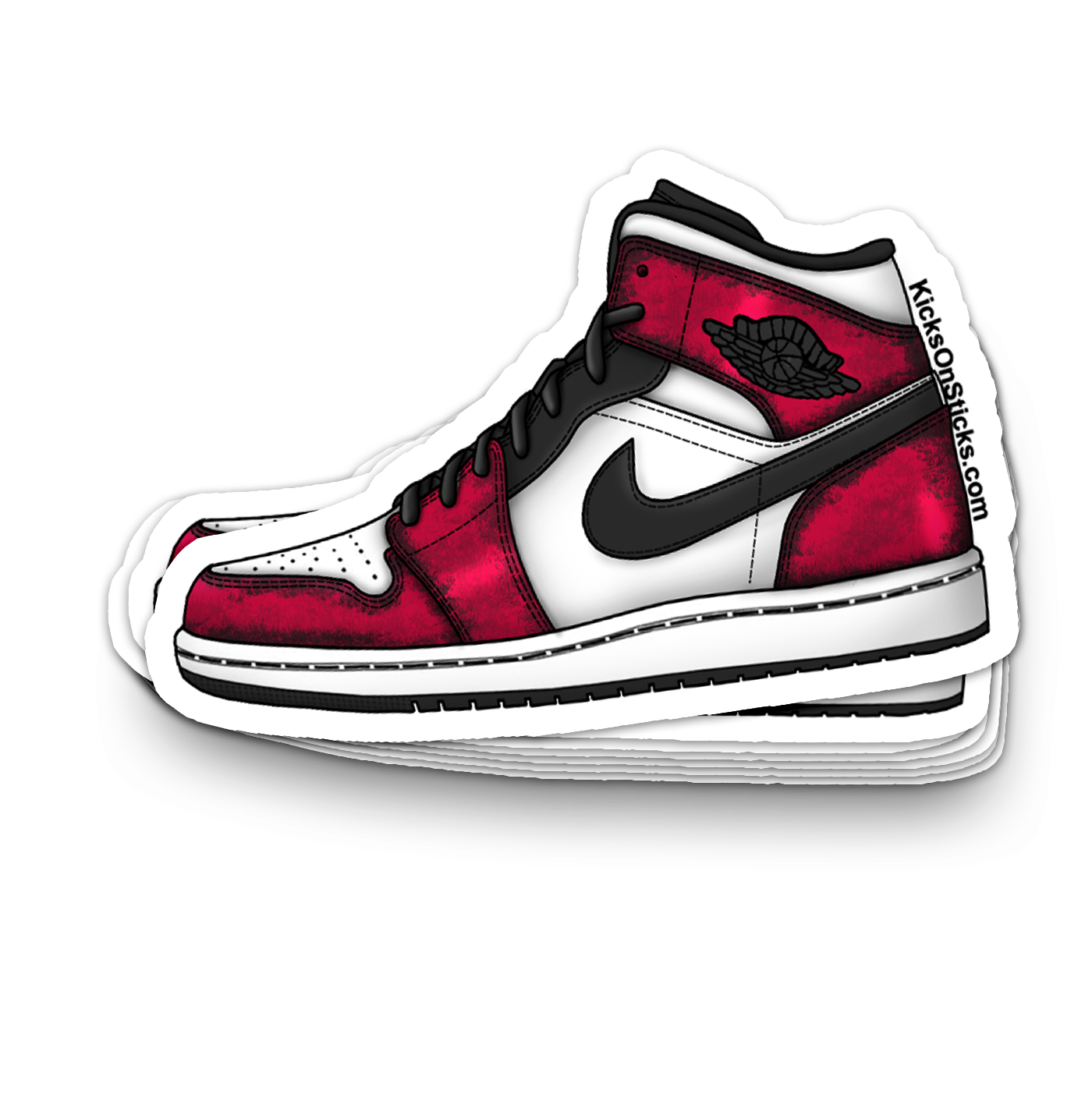 Jordan 1 Mid "Wear away" Sneaker Sticker