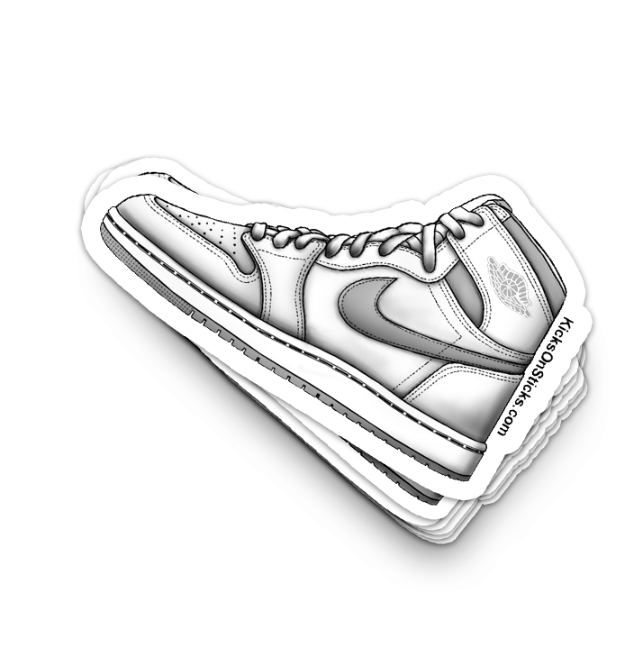Jordan 1 "Neutral Grey White" Sneaker Sticker