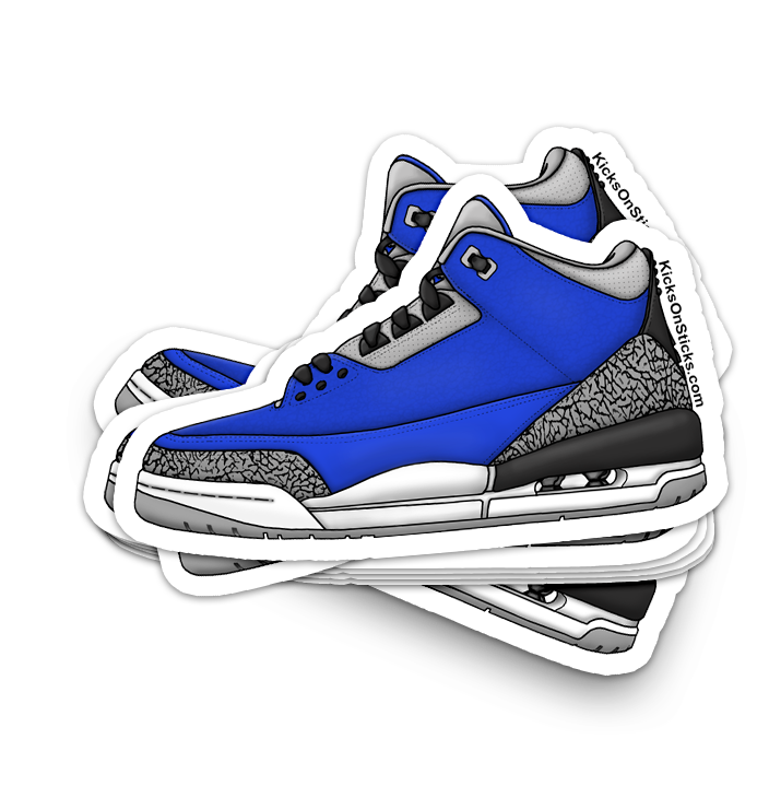 Jordan 3 "Blue Cement" Sneaker Sticker