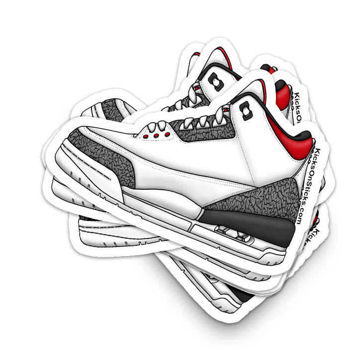 Jordan 3 "Denim" Sneaker Sticker