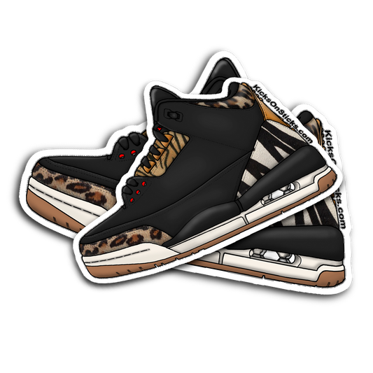 Jordan 3 "Instinct" Black Sneaker Sticker