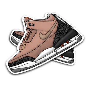 Jordan 3 "JTH Bio Beige" Black Sneaker Sticker