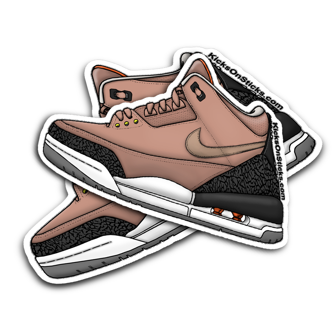Jordan 3 "JTH Bio Beige" Black Sneaker Sticker