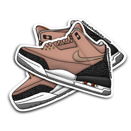 Jordan 3 "JTH Bio Beige" Black Sneaker Sticker