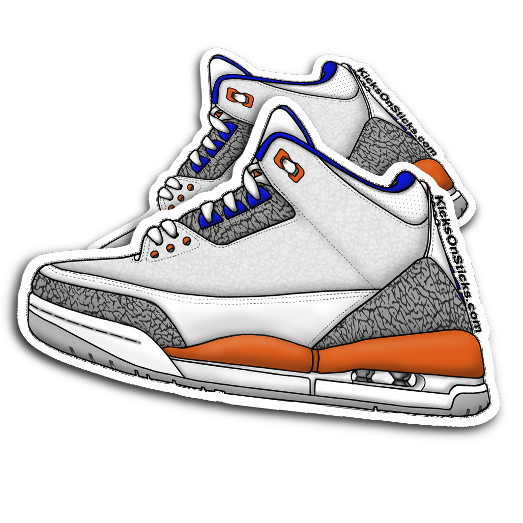 Jordan 3 Knicks Black Sneaker Sticker