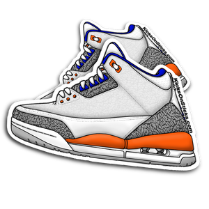 Jordan 3 "Knicks" Black Sneaker Sticker