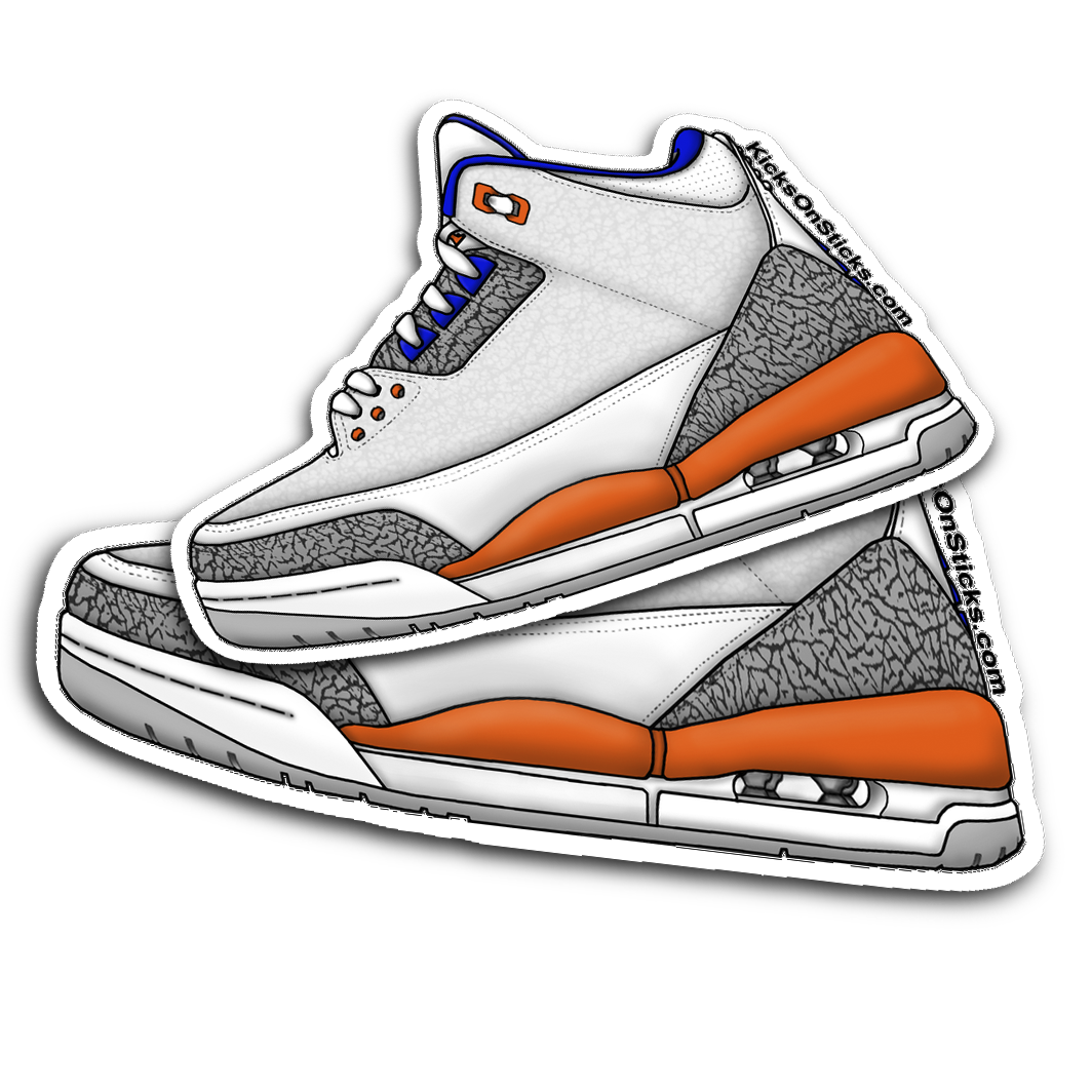 Jordan 3 "Knicks" Black Sneaker Sticker
