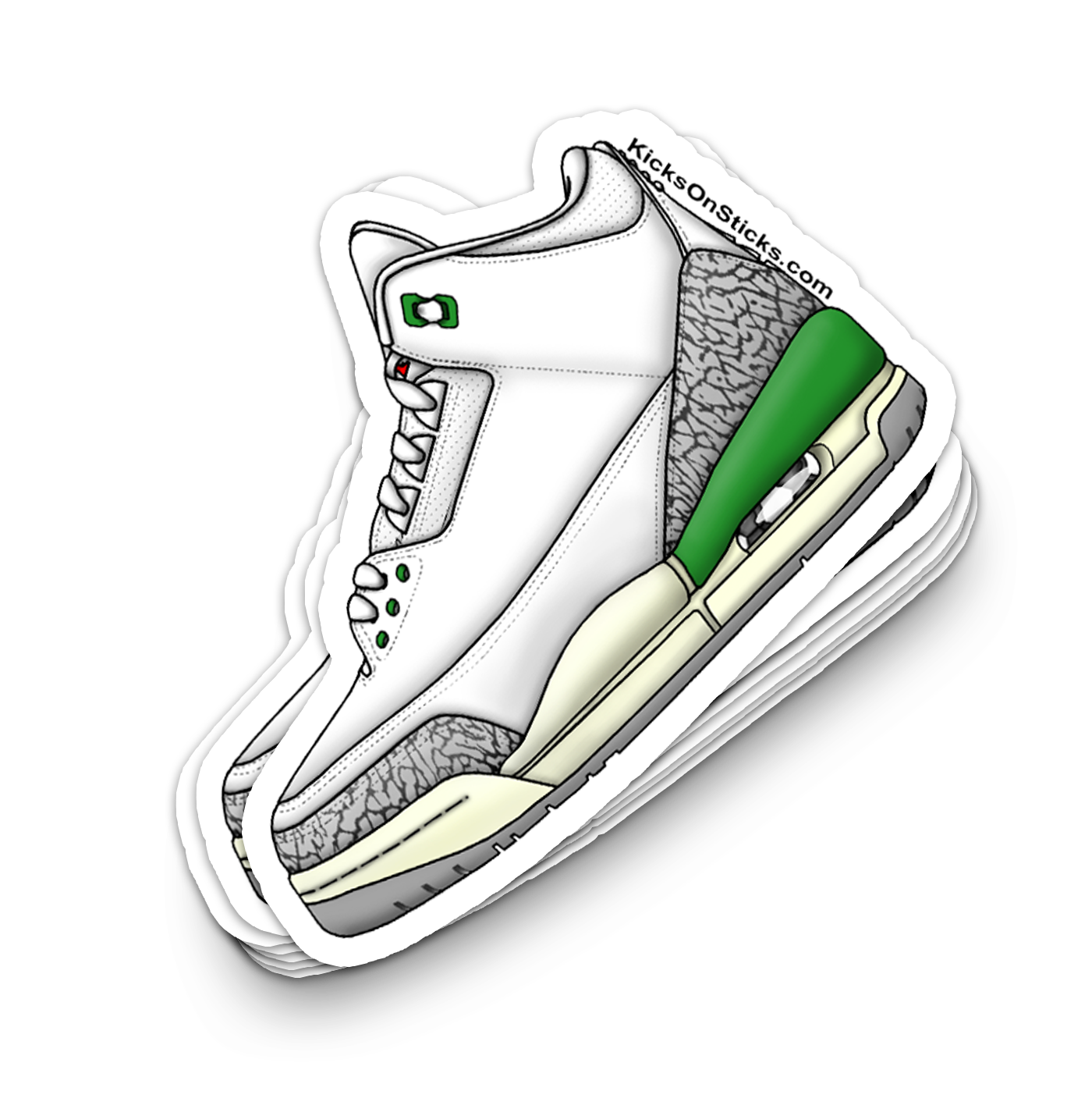 Jordan 3 "Lucky Green" Sneaker Sticker