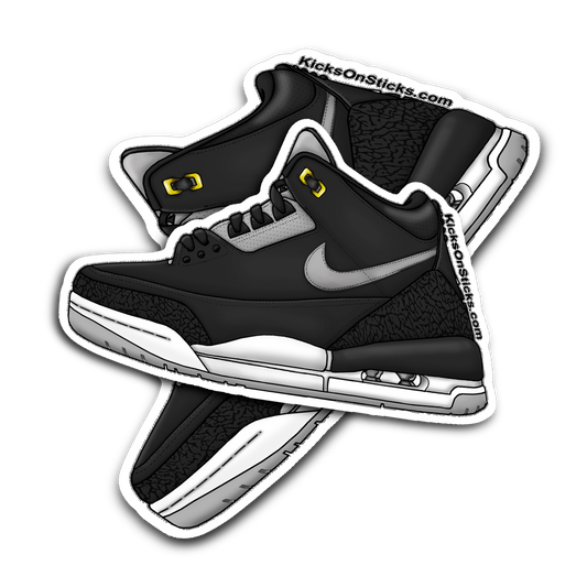 Jordan 3 "Tinker Black" Black Sneaker Sticker