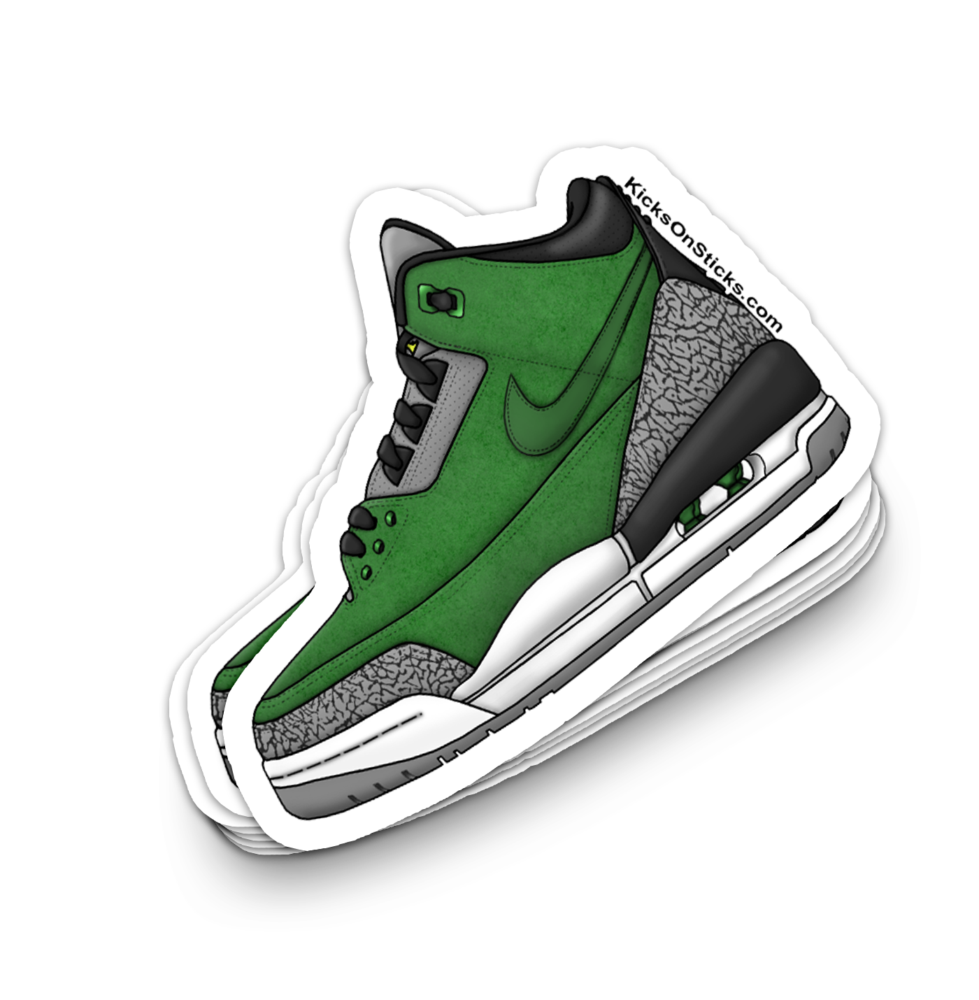 Jordan 3 "Tinker Oregon PE" Sneaker Sticker