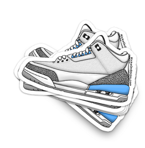 Jordan 3 "UNC Valor" Black Sneaker Sticker