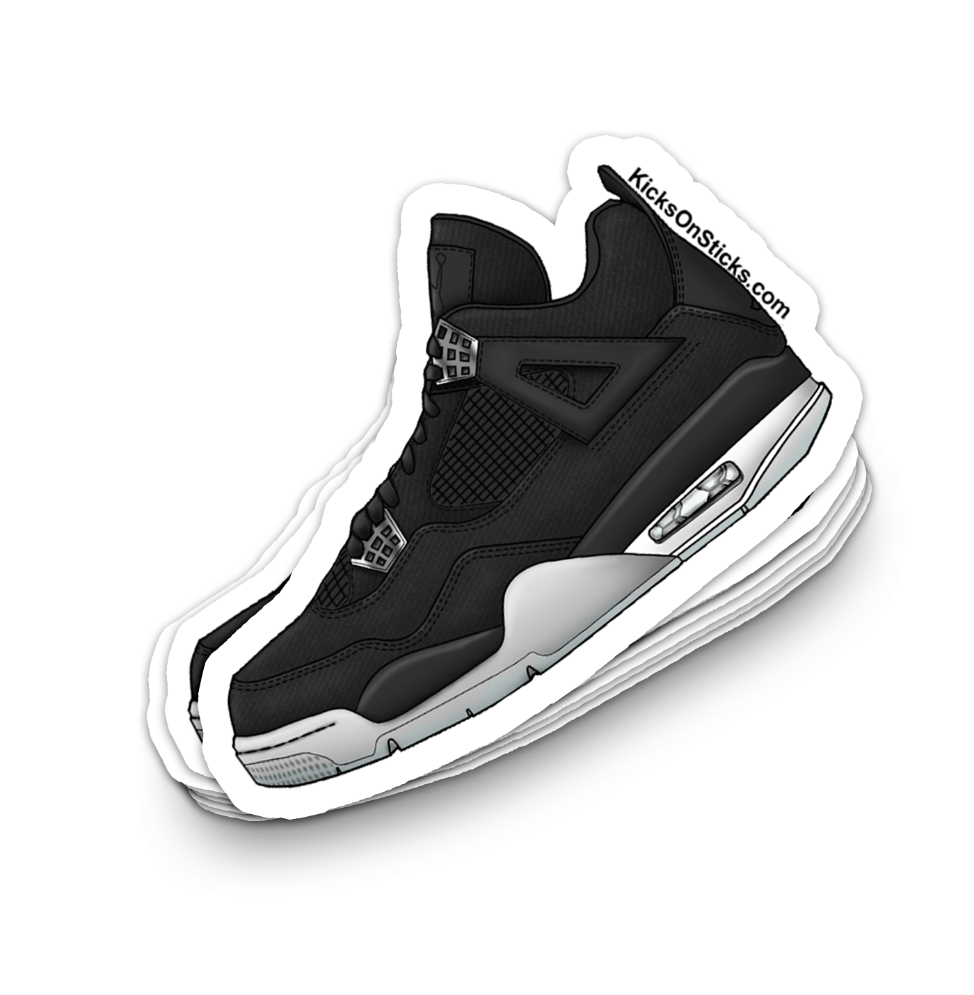 Jordan 4 "Eminem Black Chrome" Sneaker Sticker