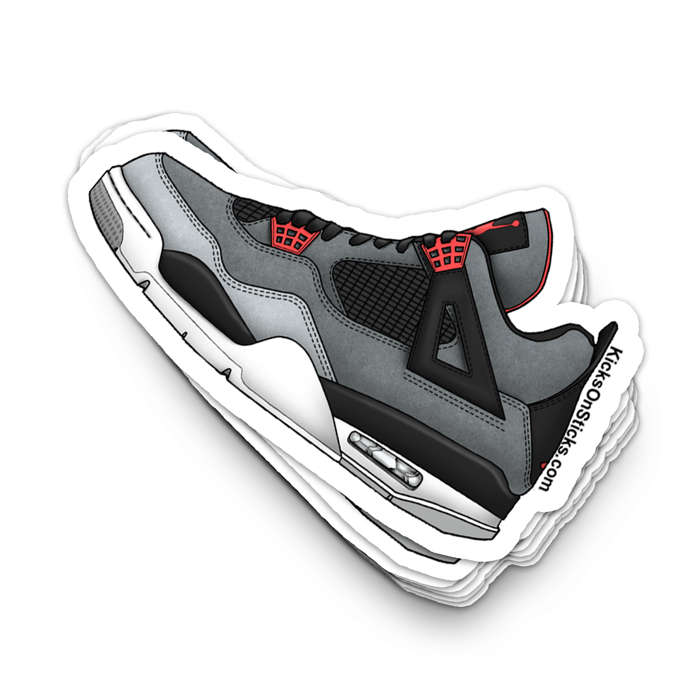 Jordan 4 "Infrared" Sneaker Sticker