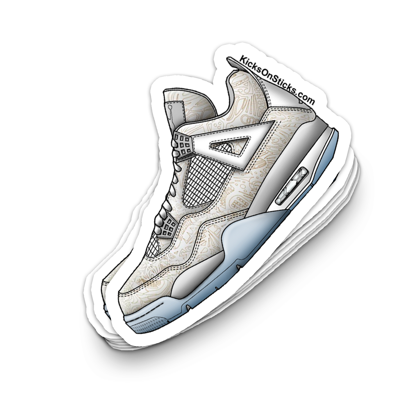 Jordan 4 "Laser 30th Anniversary" Sneaker Sticker