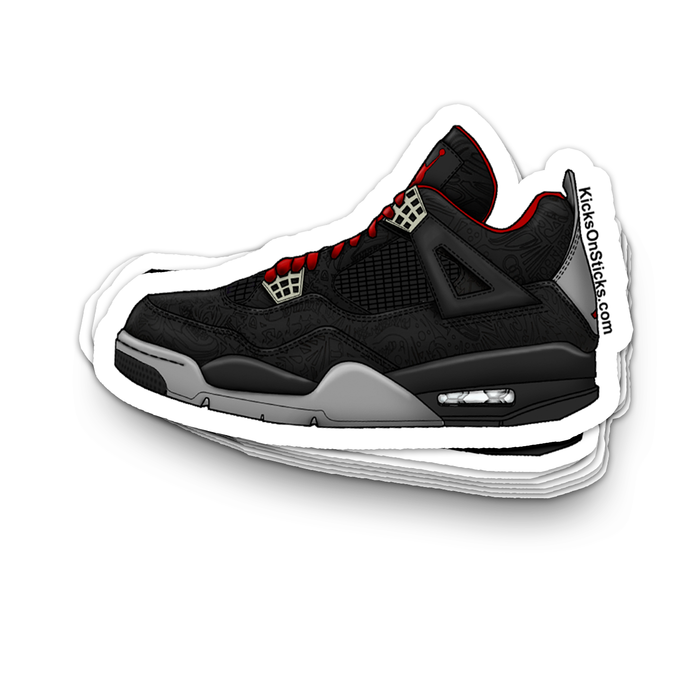 Jordan 4 "Laser Black 2005" Sneaker Sticker