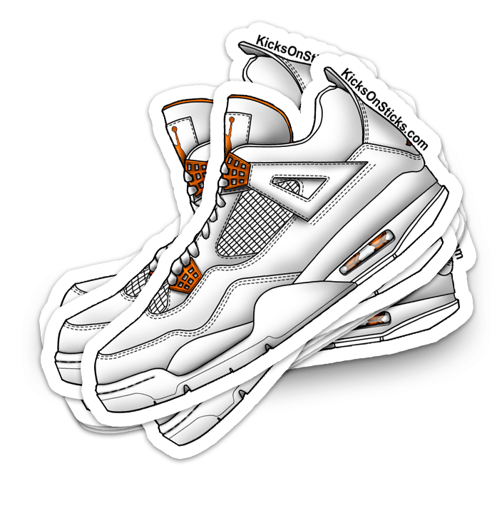Jordan 4 "Metallic Orange" Sneaker Sticker